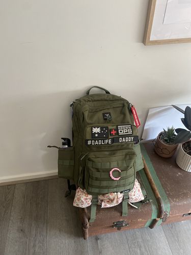 Customer photo review of Tacpac 'D-Ploy' Hunter Green Nappy Bag Set