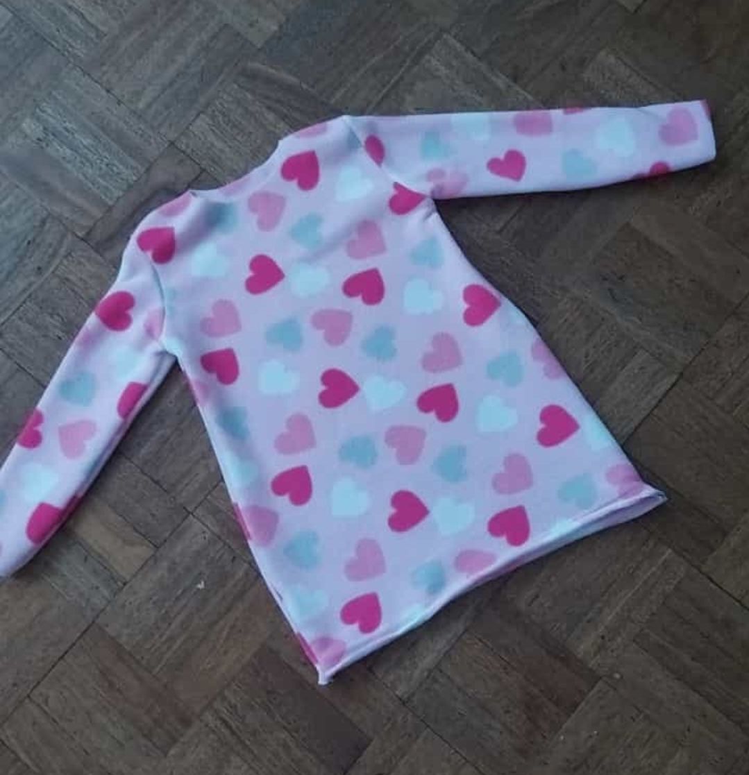 Customer photo review of Hearts on Baby Pink Anti Pill Polar Fleece Fabric