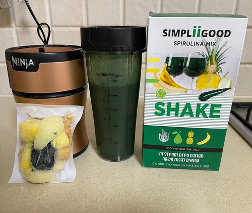 Customer photo review of תערובת פירות להכנת שייק עם ספירולינה