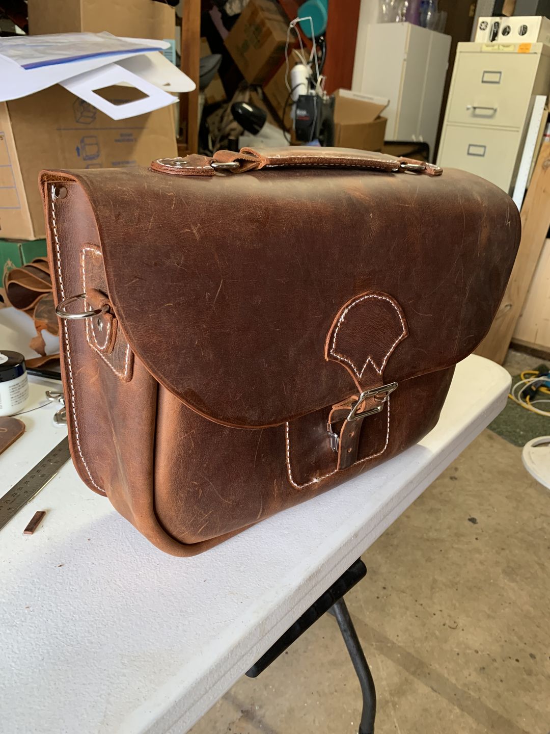 Customer photo review of No.88 | Leather Saddlebag Satchel Bag (Digital Pattern)