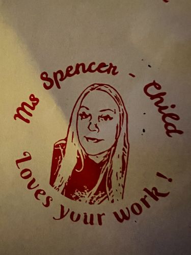 Customer photo review of Self-Inking Face Stamp