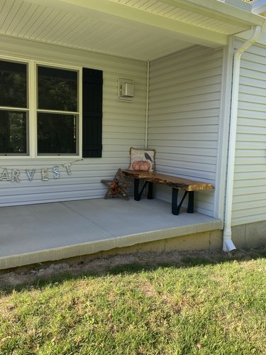 Customer photo review of Metal Bench Legs - 104 Norah - 13W, 16H inch - Set of 2 pcs - Flowyline