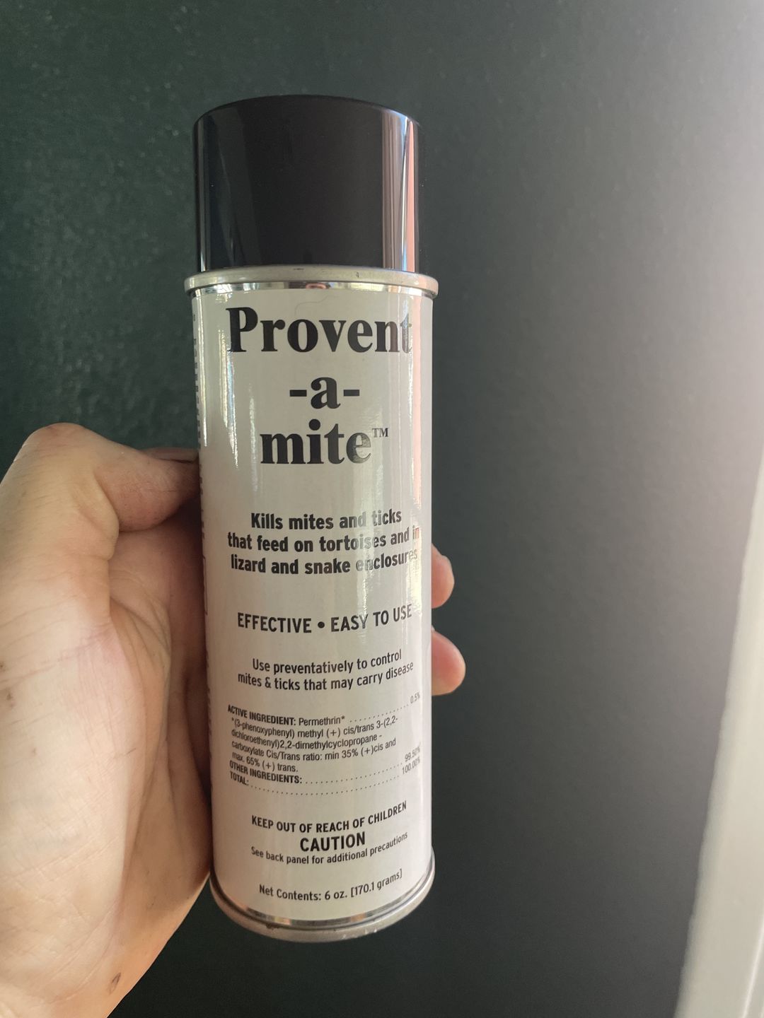Customer photo review of Provent-a-Mite for Tortoise, Snake, and Lizard Cage (6 oz)
