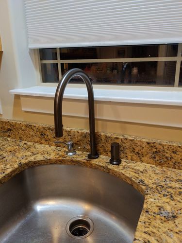 Customer photo review of Calé 2-Hole Kitchen Faucet With Pull Out Spout