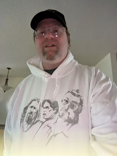 Customer photo review of Lebowski Art 2 Hoodie
