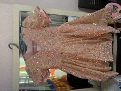 Customer photo review of Baby Girl Flowers Sequins Cake Birthday Party Dress