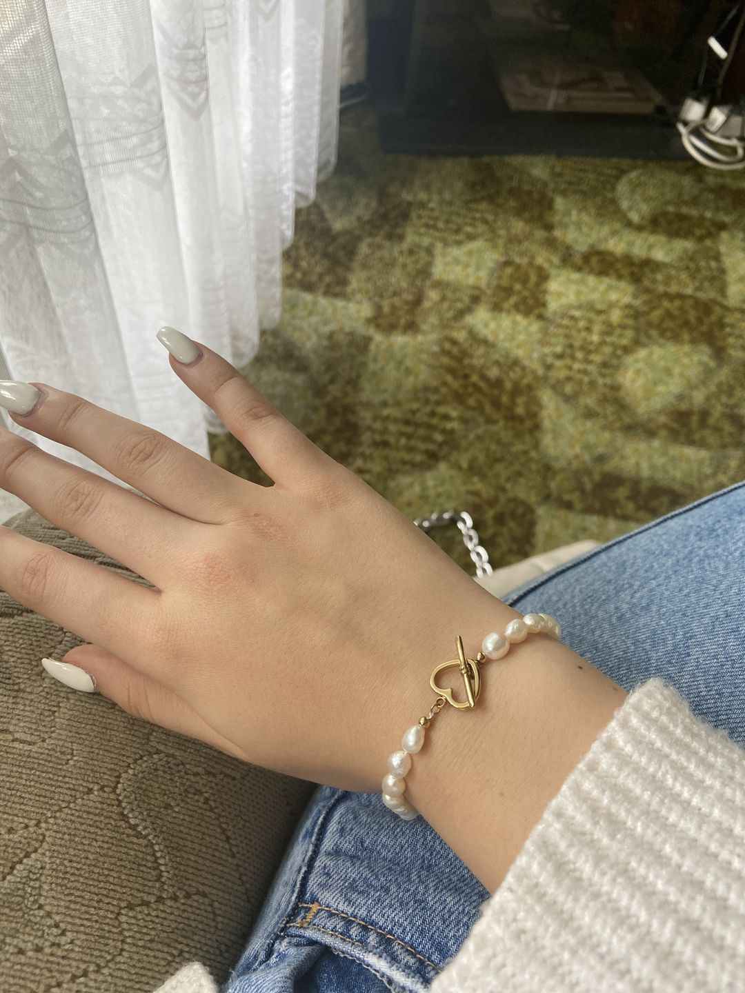 Customer photo review of Pearl Heart Armband | Süßwasserperlen