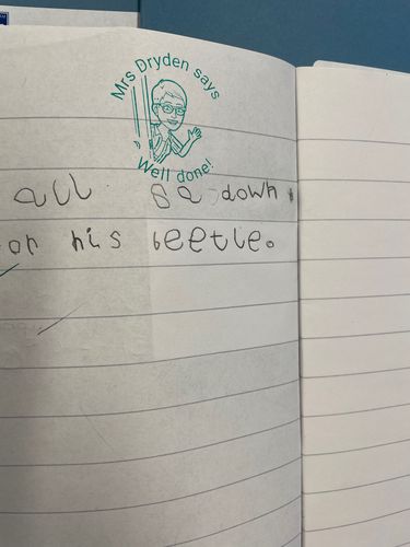 Customer photo review of Self-Inking Face Stamp