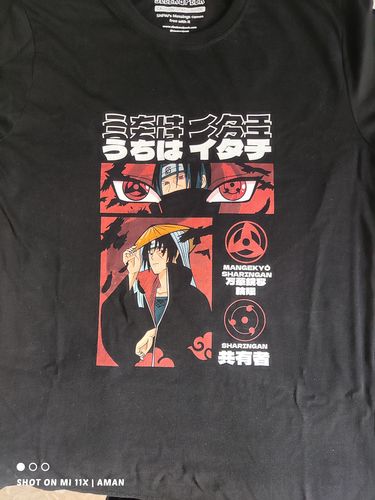 Customer photo review of Itachi of The Sharingan T-shirt