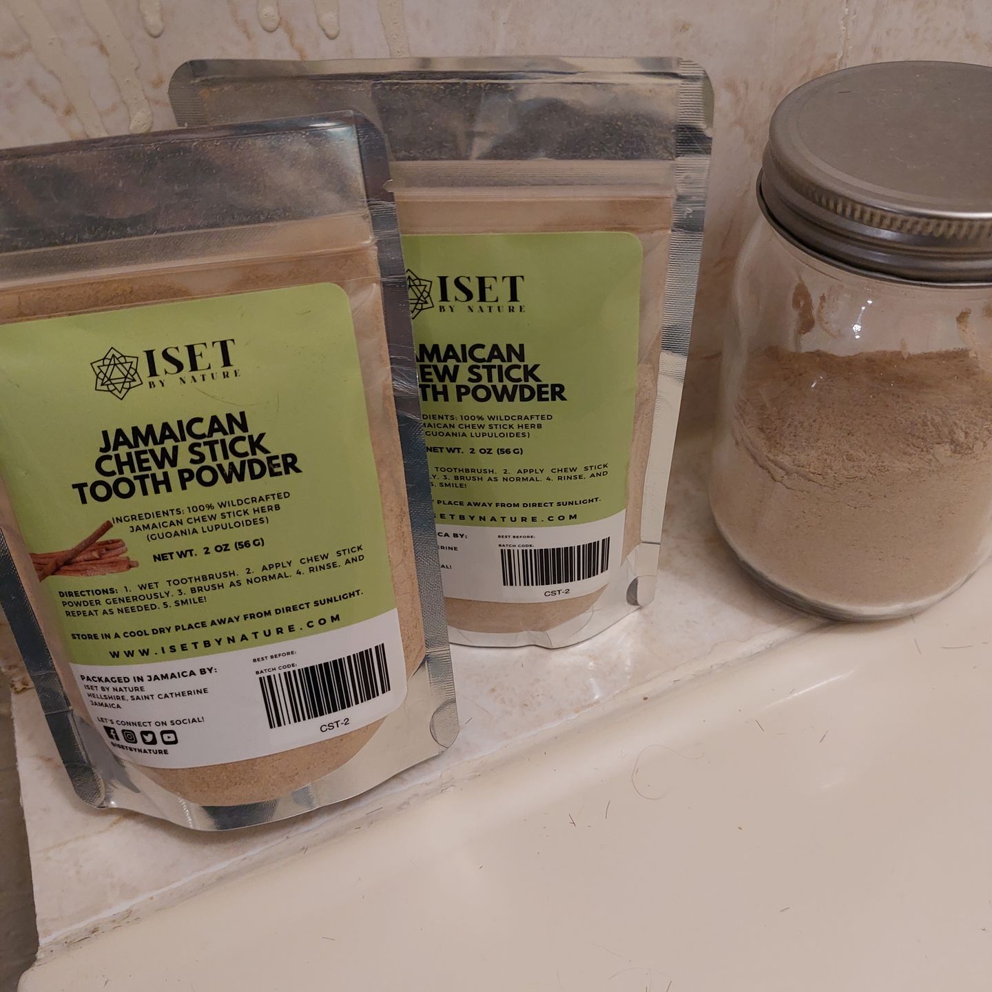 Customer photo review of Chew Stick Tooth Powder with Sea Moss (Remineralizing, Whitening, Antiseptic)