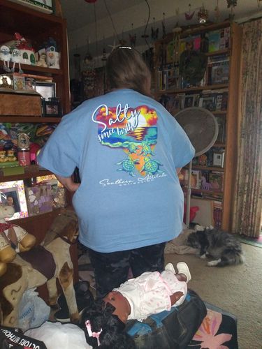 Customer photo review of Salty Since Birth - Sky Blue