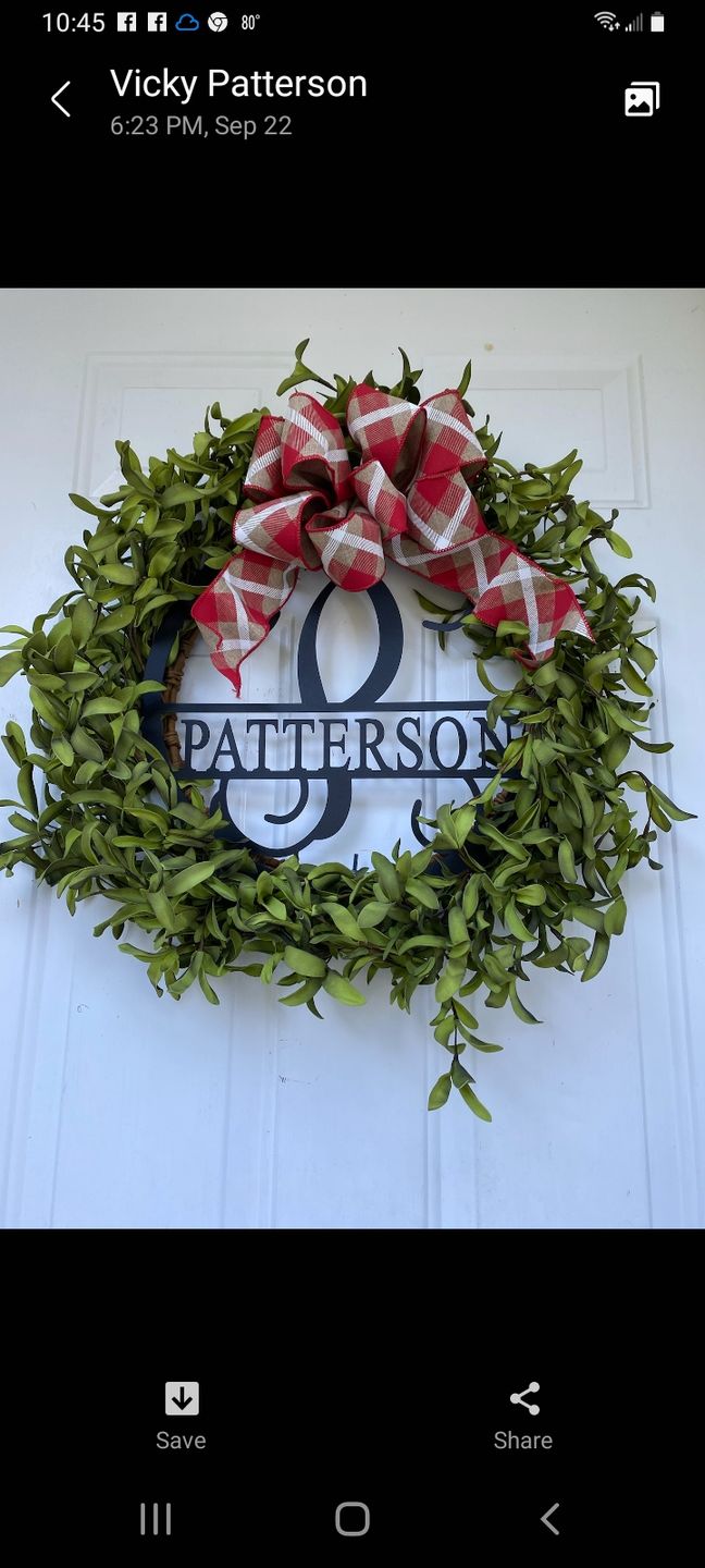 Customer photo review of Thick Border Circle Monogram - Personalized Name Signs for Home Decor