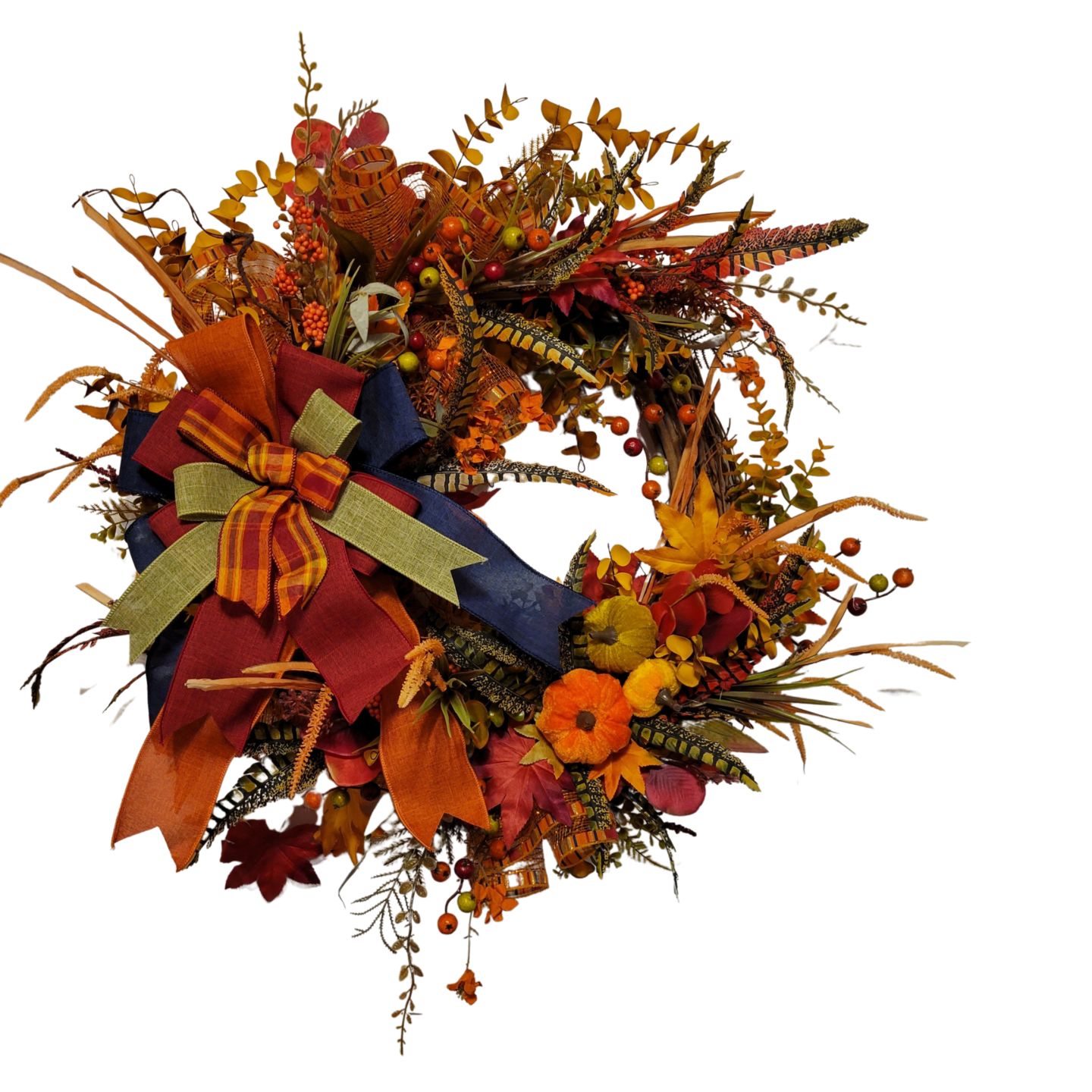 Customer photo review of 18" Round Grapevine Wreath - DECOE-038
