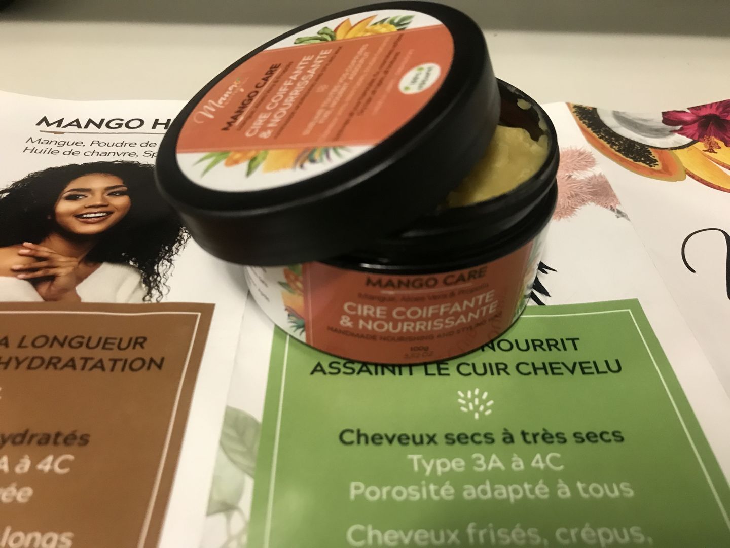 Customer photo review of Cire coiffante et nourrissante