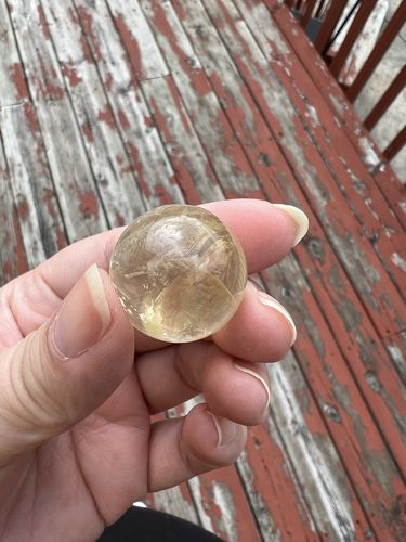 Customer photo review of Mini Natural Citrine Spheres