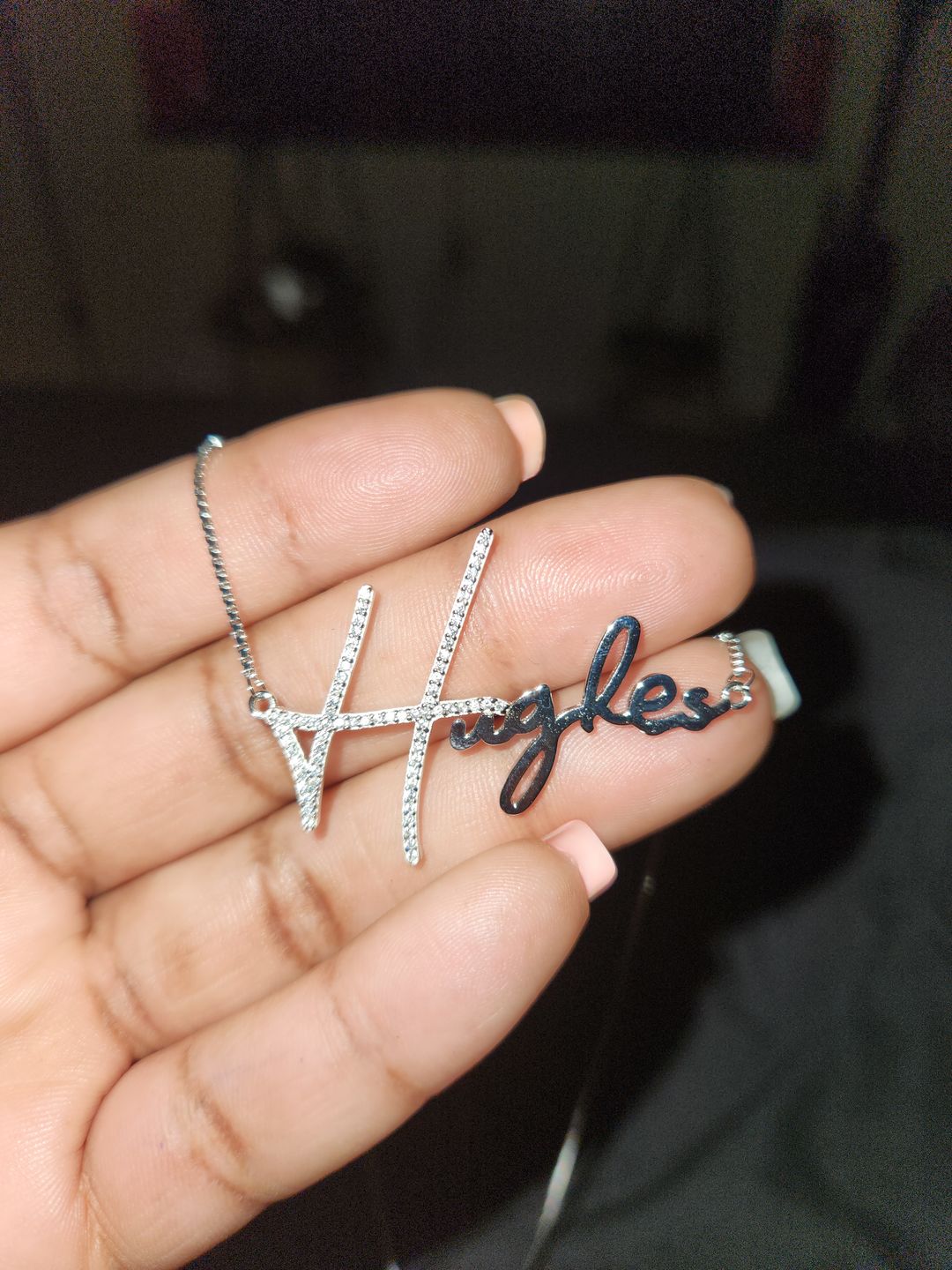 Customer photo review of Signature Custom Name Necklace