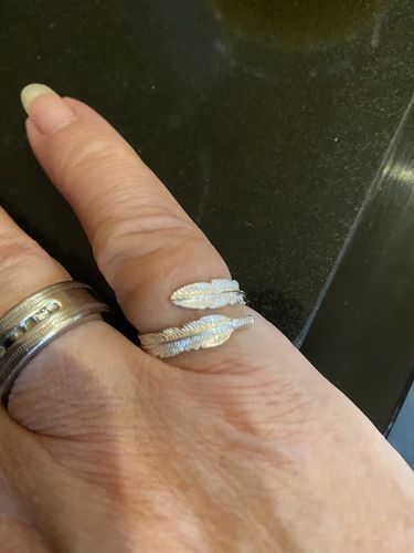 Customer photo review of Feather From An Angel Ring