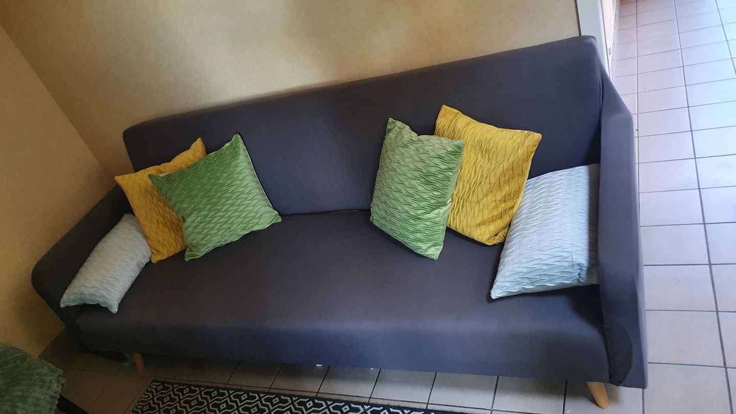 Customer photo review of Gris anthracite - Housses Extensibles de Fauteuil et Canapé