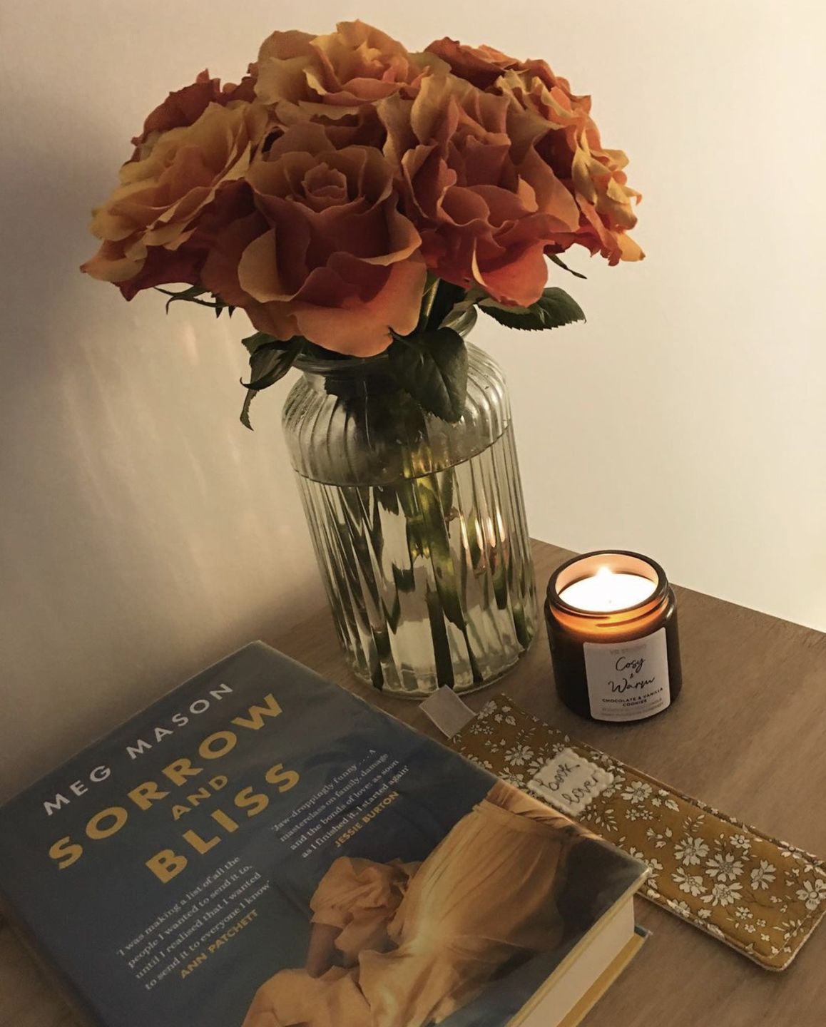 Customer photo review of "Cosy & Warm" Chocolate Soy Candle in Glass Jar