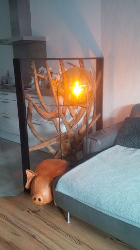 Customer photo review of MAZE Raumteiler Teakholz 140cm x 140cm