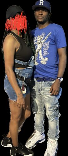 Customer photo review of Tie Dye Strap Cargo Denim (Blue-Royal)