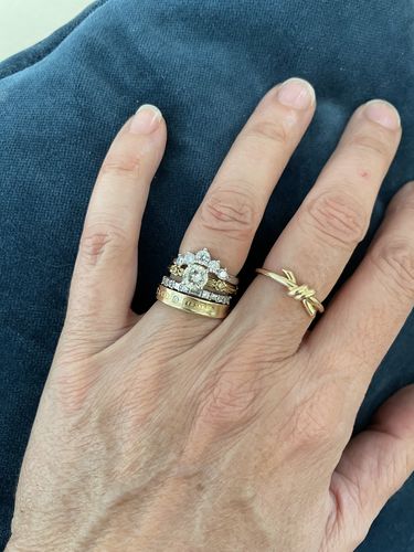 Customer photo review of 5-Stone Solitaire 1.25ct CZ Ring Set in Sterling Silver