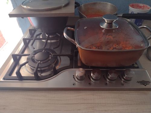 Customer photo review of Parrilla de Gas Empotrable 4 Quemadores Acero Inoxidable