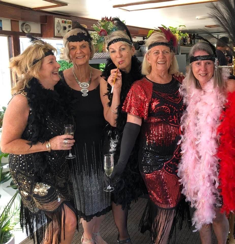 Customer photo review of Black & Gold Beaded Lola Gatsby Dress