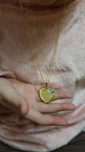 Customer photo review of Halsband från far till dotter "För min lilla tjej"
