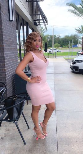 Customer photo review of Beyond Basic Dress Pink