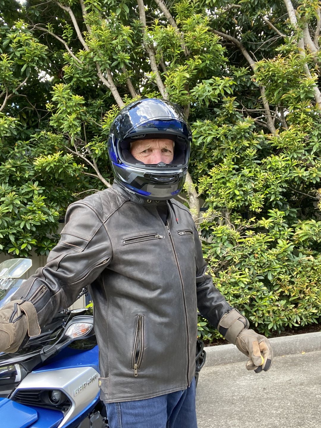 Customer photo review of GEN 2 'The Original' Double Length Gauntlet | Extra Long Warm Motorbike Gloves | Retro Brown Distressed Leather