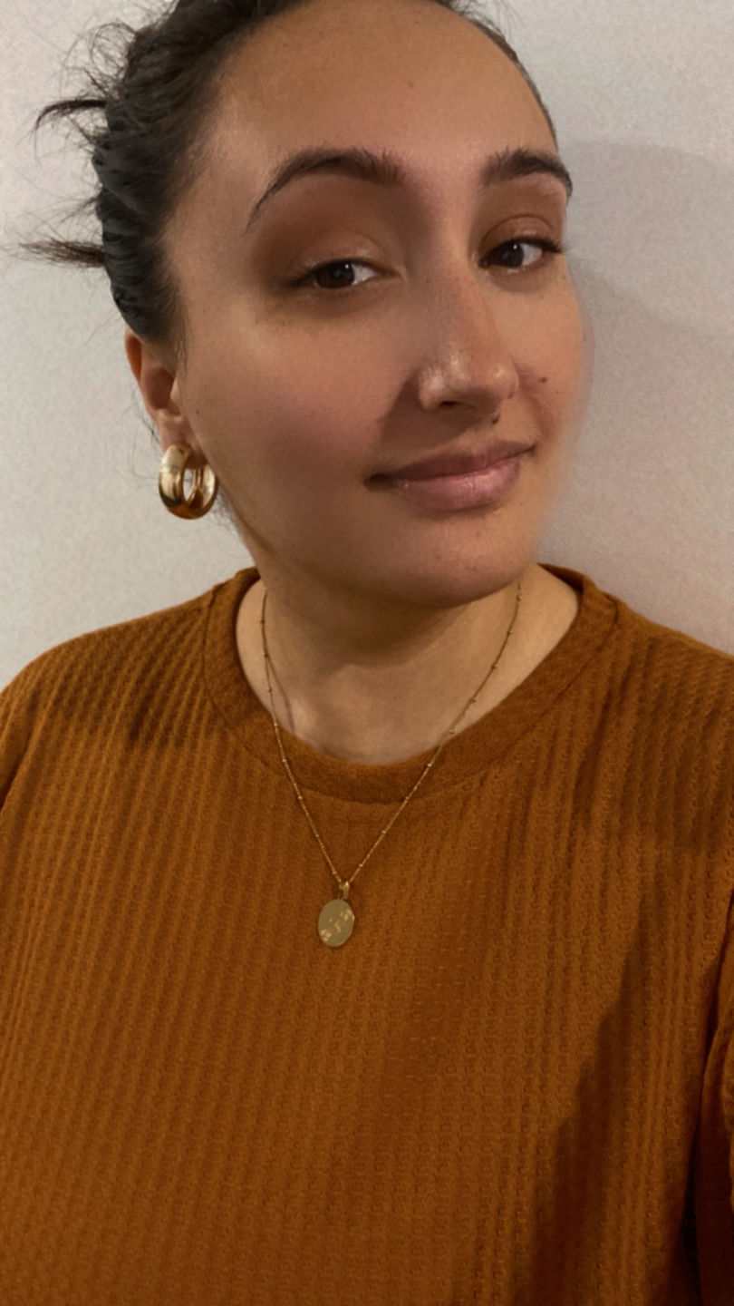 Customer photo review of FOREVER AFFIRMATION PENDANT NECKLACE