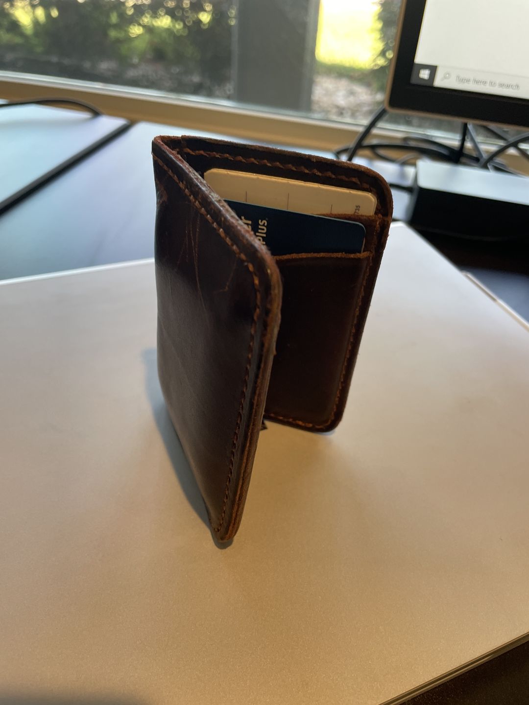 Customer photo review of No.52 | Leather Vertical Wallet (Digital Pattern)