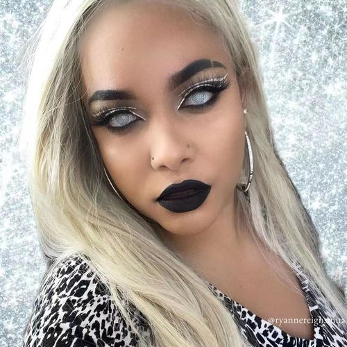 Customer photo review of Gridding White Contact Lenses(12 months of use)