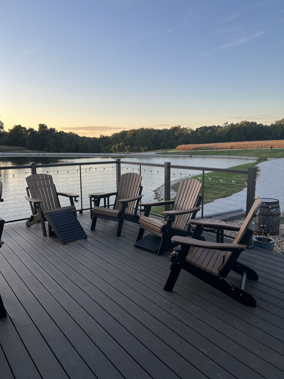 Customer photo review of DuraWeather Poly® King Size Folding Adirondack Chair With Collapsible Cup Holders