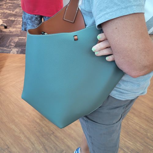 Customer photo review of Cholet Two-Tone Medium Tote