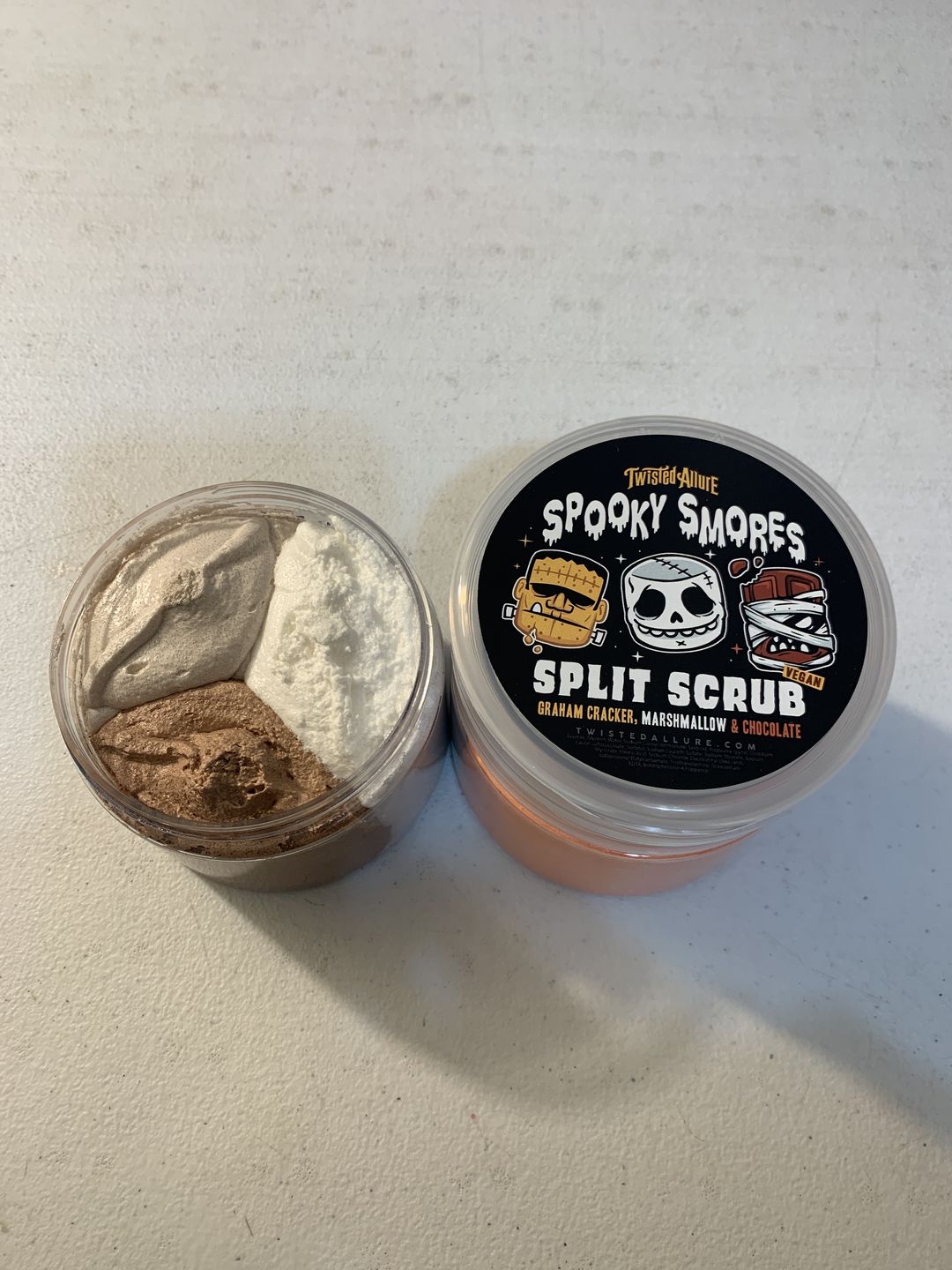 Customer photo review of Spooky Smores Split Scrub