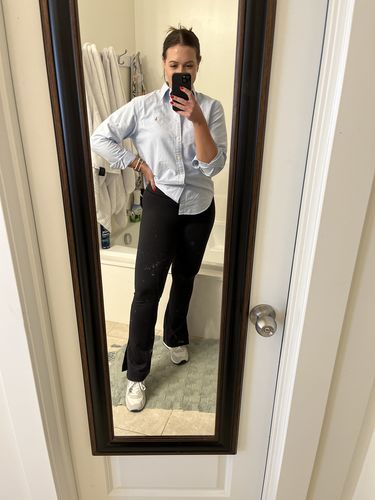 Customer photo review of Bootleg Legging - Jet Black