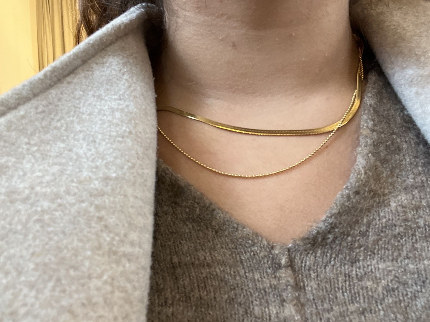 Customer photo review of Sleeky Halskette | 18K vergoldet