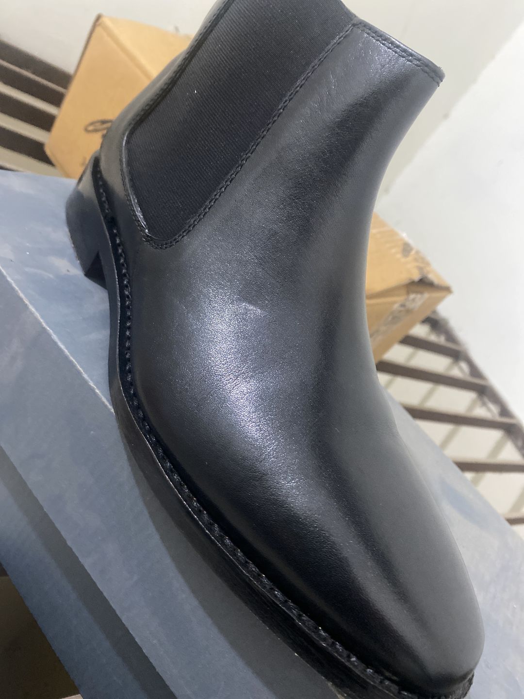 Customer photo review of Goodyear Welted - Chelsea Boot - Black