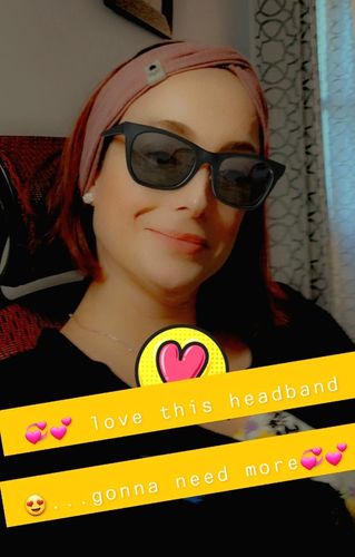 Customer photo review of Victoria Headwrap - multi wear