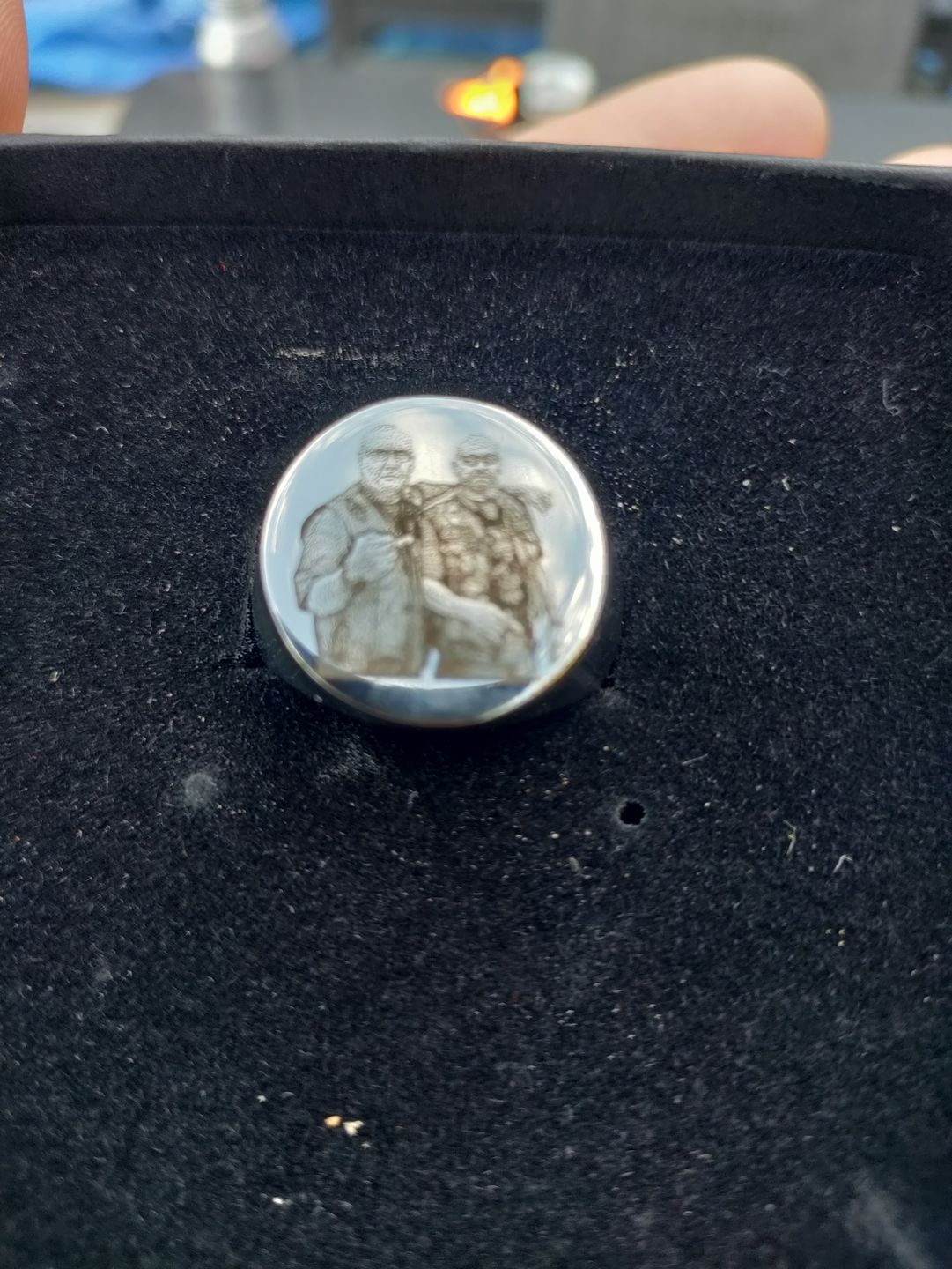 Customer photo review of Photo Ring in 18K Gold & Silver