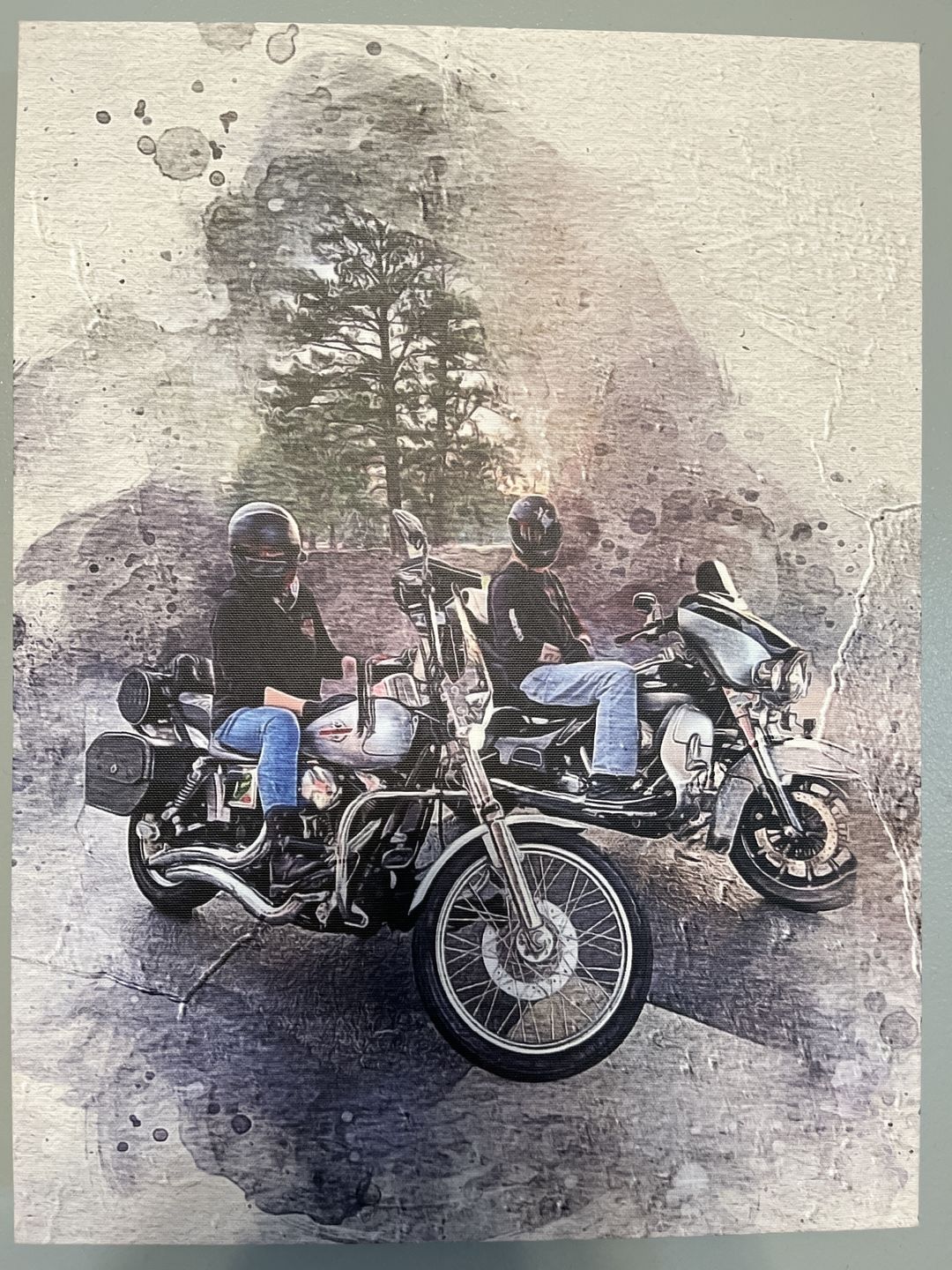 Customer photo review of Personalized Motocycle photo Painting