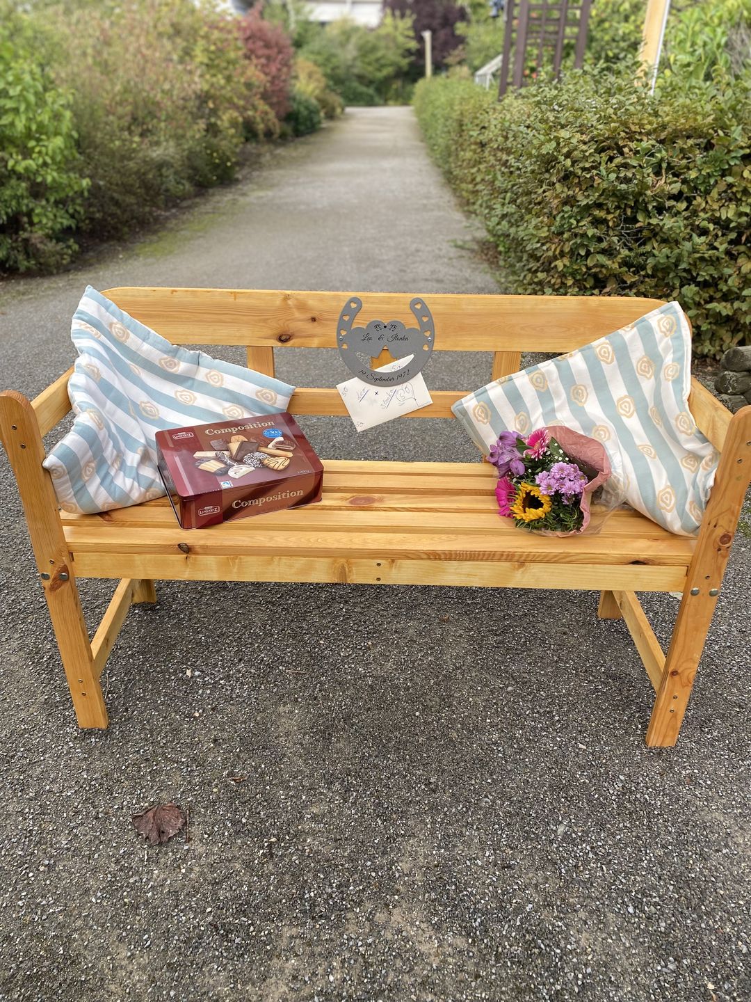Customer photo review of Glückshufeisen aus edlem Stahl noble Design (personalisierbar) - ausgefallenes Hochzeitsgeschenk