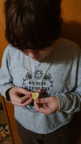 Customer photo review of Halsband från far till dotter "För min lilla tjej"