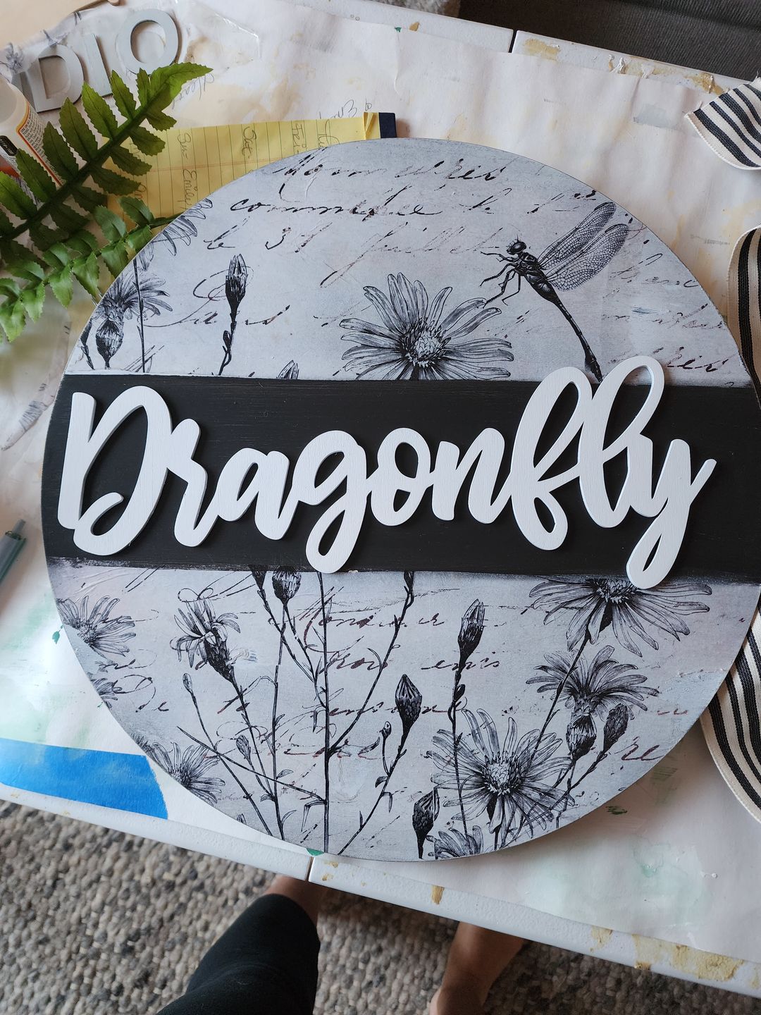 Customer photo review of Unfinished Wood Dragonfly Shape - Insect - Wildlife - Craft - up to 24" DIY