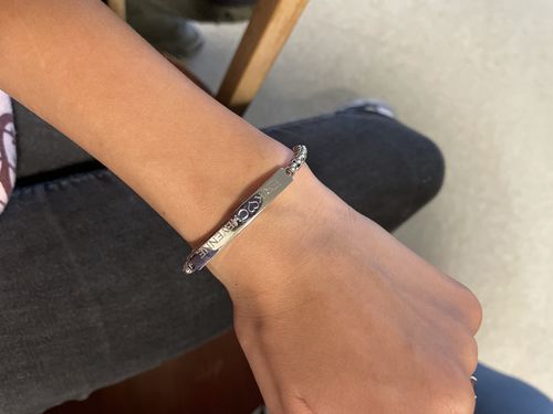 Customer photo review of 4mm Round Box Engravable ID Bracelet