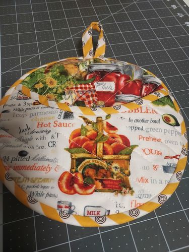 Customer photo review of Quilted Potholder Parade Sewing Pattern with Holiday Version | Digital PDF