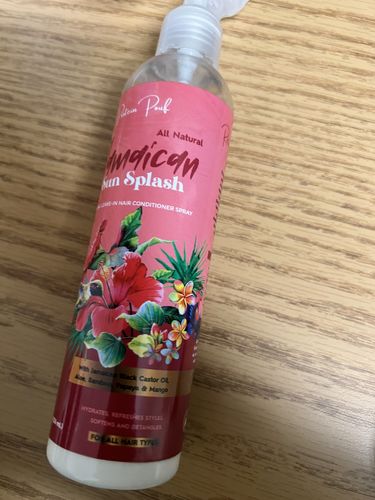 Customer photo review of NEW Jamaican Sun Splash Leave in Conditioner/Detangler/Refresher Spray 8oz