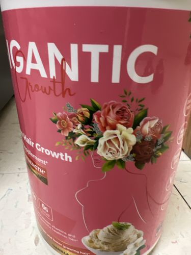 Customer photo review of Gigantic Hair Growth Vegan Shake